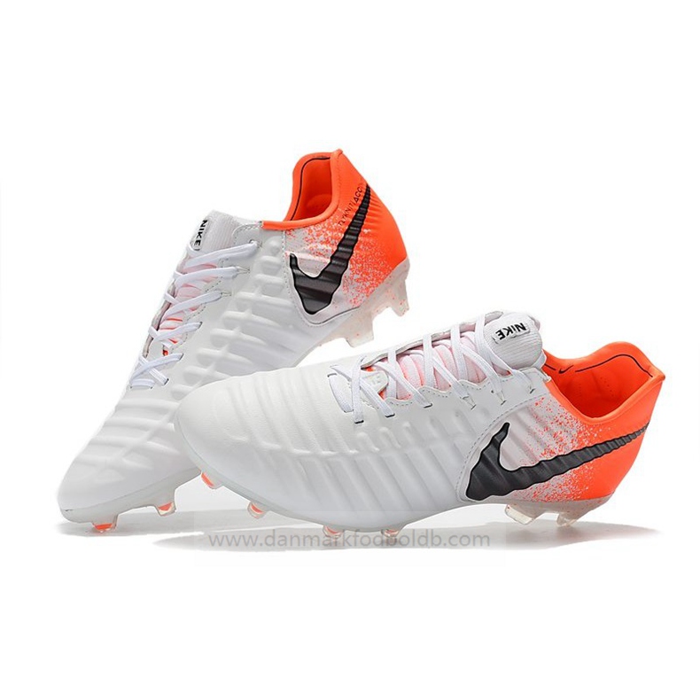 Nike Tiempo Legend 7 Elite FG Fodboldstøvler Herre – Hvid Orange Sort